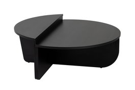Nordure Orion Mesa de Centro Wood Black 90cm Ancho x 30cm Alto x 60cm Fondo Tablero Melamina